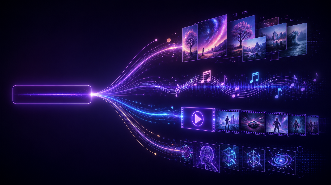 Визуализация работы с промптом для нейросети в MultiHUB